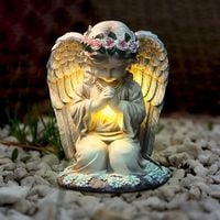 ANIOŁ ANIOŁEK SOLARNY NA GRÓB DO OGRODU TARASU OZDOBA HIT ŚWIĘTO ZMARŁYCH