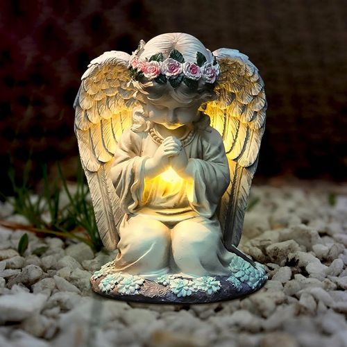 ANIOŁ ANIOŁEK SOLARNY NA GRÓB DO OGRODU TARASU OZDOBA HIT ŚWIĘTO ZMARŁYCH na Arena.pl