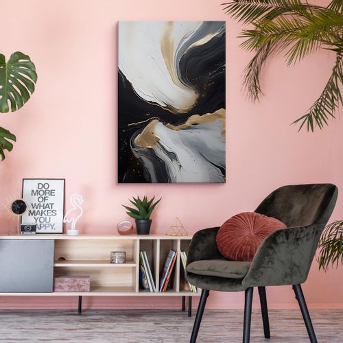 Obraz Canvas Styl GLAMOUR Złota Abstrakcja Marmur Dekoracja 70cm x 50cm na Arena.pl