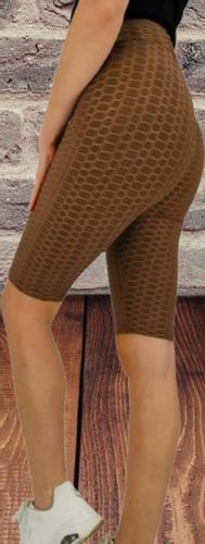 SPODENKI PUSH UP karbowane Kolarki legginsy MIEGO rozmiar L/XL BRĄZOWE na Arena.pl