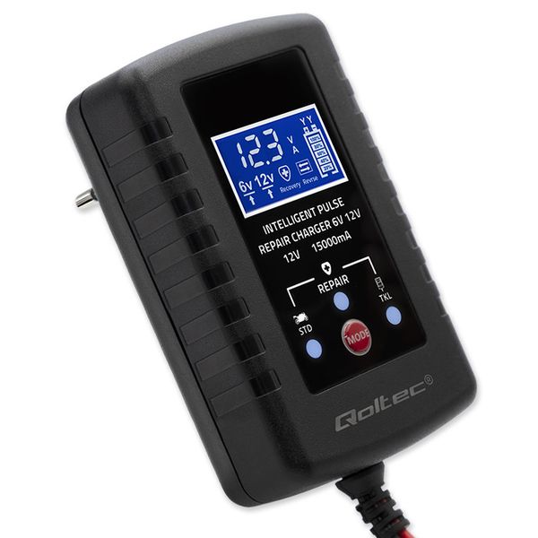Qoltec Ładowarka AGM GEL STD 6/12V 2A LED Prostownik zdjęcie 7