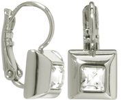 kolczyki kryształ w kwadracie (p11877ag)
