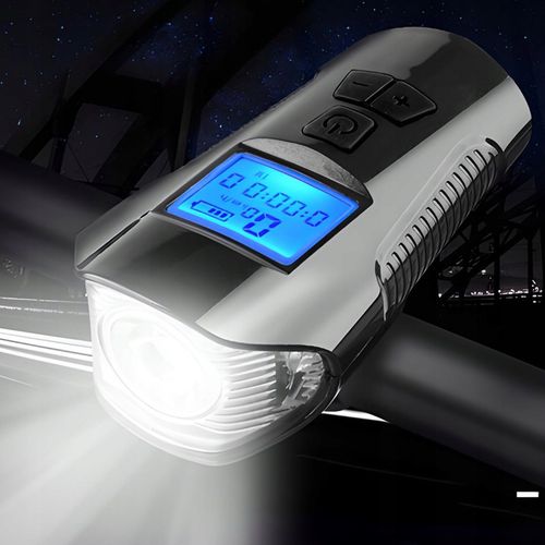 LAMPKA ROWEROWA LED LICZNIK KM PRĘDKOŚCIOMIERZ DZWONEK PRZÓD + TYŁ na Arena.pl