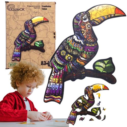 Puzzle Drewniane Eko 127 El. Tropikalny Tukan A3 Puza3-04783 na Arena.pl