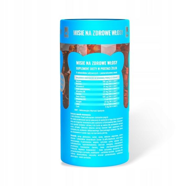 Misie na zdrowe włosy Noble Health żelki na włosy piękne gęste lśniące zdjęcie 3