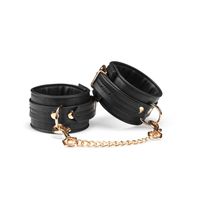 kajdanki black organosilicon ankle cuffs liebe seele