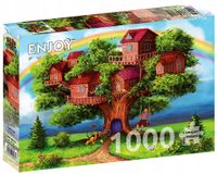 Edukacyjna UKŁADANKA Zestaw Puzzli PUZZLE Do Układania DOMKI NA DRZEWIE