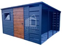 Domek Ogrodowy Schowek 3x4 wiata 1x4 drzwi okno rynny dach Spad ID538