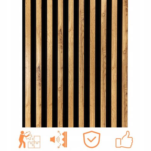 Lamele Ścienne na Płycie 275x58cm Panele Dekoracyjne 3D DĄB WOTAN i Inne na Arena.pl