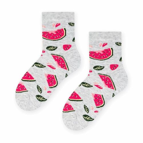 SKARPETY DZIECIĘCE WZOROWANE 014 32-34 wzór - dziewczynka na Arena.pl