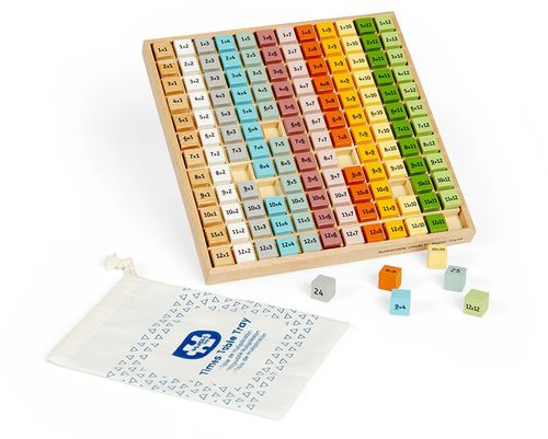 TABLICZKA MNOŻENIA 12 x 12 drewniana ładne kolory na Arena.pl