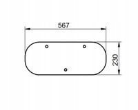 Szyba Tylna dolna Farmtrac 80, 535, 555, 690DT