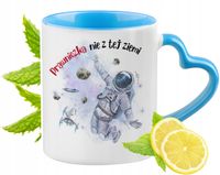Dla Prawniczki Kubek Błękitny Z Uszkiem W Kształcie Serca Na Prezent