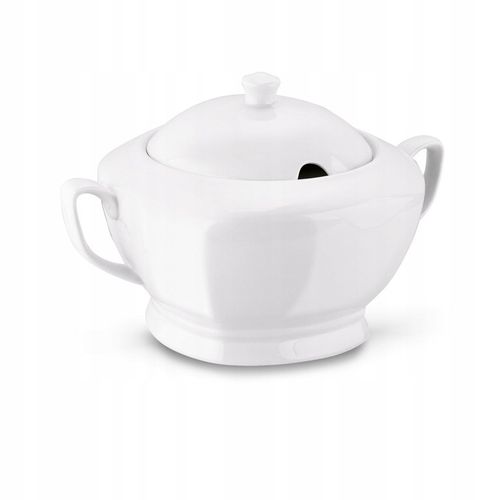 TADAR WAZA DO ZUPY 2,5 L BIAŁA PORCELANA Z POKRYWKĄ na Arena.pl