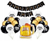 Zestaw balony Wieczór Kawalerski dekoracje baner