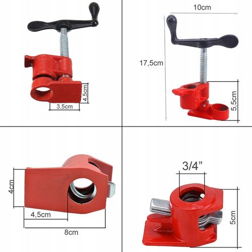 4-SZT ŚCISK STOLARSKI RUROWY BEZKOŃCOWY 3/4" na Arena.pl
