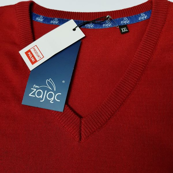 Sweter męski w serek - szpic zdjęcie 1