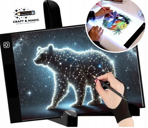 TABLET GRAFICZNY TABLICA BRIGHTPAD DESKA KREŚLARSKA RYSOWANIA LED A4 na Arena.pl