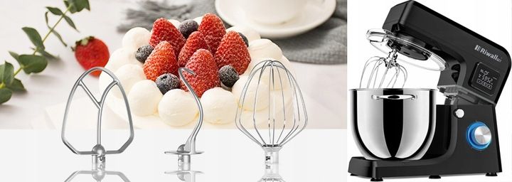 ROBOT KUCHENNY 8w1 PLANETARNY MIKSER 2700W MISA 6,5L DO CIASTA ZBIERAK LCD zdjęcie 5