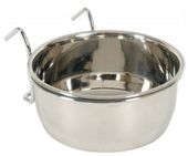 Nierdzewna miska dla psa lub kota do zawieszania w klatce Zolux Inox 560ml