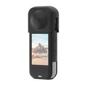 silikonowe etui ochronne puluz z osłoną obiektywu do insta360 x5 (czarne)