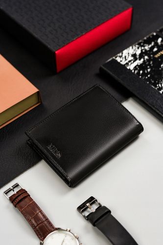 klasyczny, skórzany portfel męski bez zapięcia zewnętrznego - peterson na Arena.pl