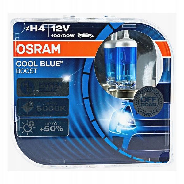 Osram Żarówki Cool Blue Boost Hyper H4 5000K +50% zdjęcie 3