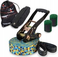 2 x ZESTAW DO CHODZENIA PO LINIE SLACKLINE DO ZAWIESZENIA NA DRZEWIE DO OGR
