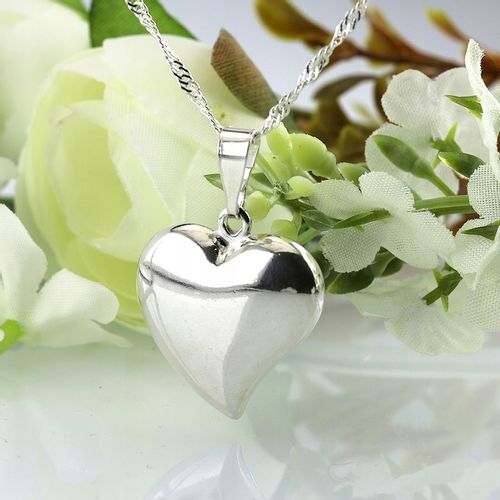 WYJĄTKOWE SERDUSZKO Z ŁAŃCUSZKIEM SINGAPUR DŁUGOŚĆ 45 CM SREBRO PRÓBY 925 na Arena.pl