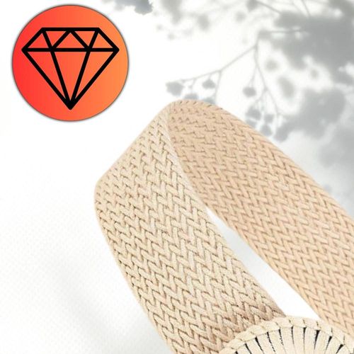 Pasek słomiany beżowy elastyczny pas na talię pleciony szeroki na Arena.pl