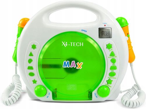 Odtwarzacz CD X4-Tech Bobby Joey 2xmikrofon zielony na Arena.pl