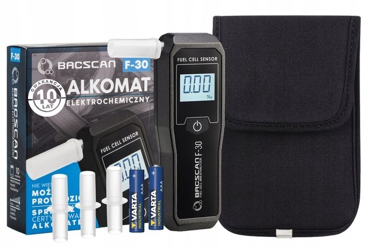 Alkomat BACSCAN F30 + kalibracje + pokrowiec zdjęcie 2