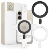 tech-protect mmp-100 magnetic magsafe ring 2-pack black & white