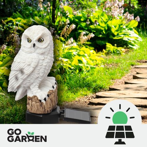 Lampa solarna led ogrodowa sowa wbijana wodoodporna czujnik zmierzchu duża na Arena.pl