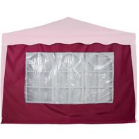 Ścianka do pawilonu z oknem czerwona