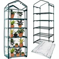 MINI SZKLARNIA BALKONOWA OGRODOWA 5 PÓŁEK PIONOWA FOLIAK 190x70x50 cm