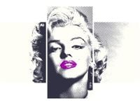 90X60CM OBRAZ MARILYN MONROE FIOLETOWYMI USTAMI