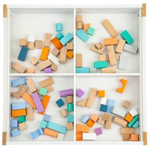 STOLIK Z KRZESŁAMI ECOTOYS ZDEJMOWANY BLAT NOGI SOSNOWE na Arena.pl