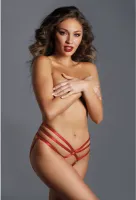 allure only one majtki otwarte na paskach z regulacją czarne