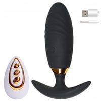 WIBRUJĄCY KOREK ANALNY WIBRATOR Z PILOTEM ZDALNIE STEROWANY ANAL PLUG