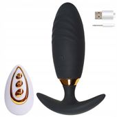 WIBRUJĄCY KOREK ANALNY WIBRATOR Z PILOTEM ZDALNIE STEROWANY ANAL PLUG