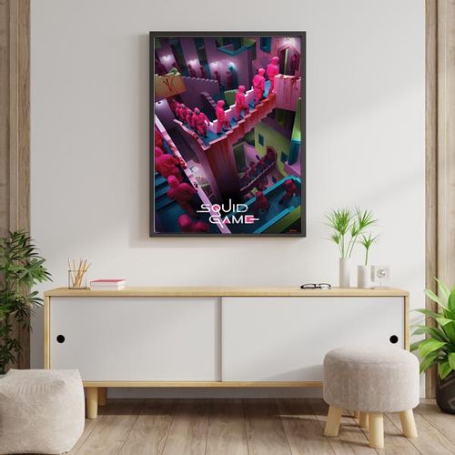 Squid Game Crazy Stairs - plakat 61x91,5 cm na Arena.pl