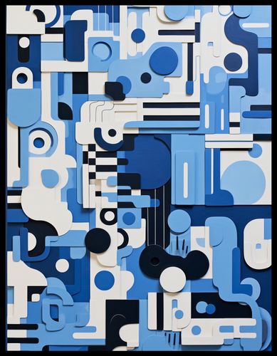 Plakat 50x65cm Niebieski Labirynt na Arena.pl