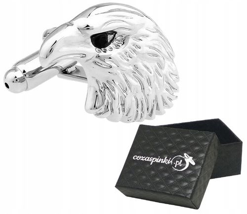 Spinki do mankietów koszuli SREBRNY ORZEŁ PUDEŁKO na Arena.pl