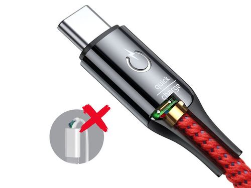 Kabel Baseus USB-C Typ C QC Quick Charge C-Shaped Light 1m black na Arena.pl