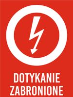 Tablica Dotykanie zabronione grawer piktogram 20x15 cm duży wybór