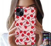 ETUI DO IPHONE 15 PLUS - KOBIECE, MODNE WZORY LIZAKI W SERCA CASE