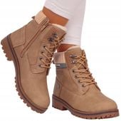 ZIMOWE BUTY BOTKI TRAPERY DAMSKIE ZIMOWE OCIEPLANE WYGODNE LEKKIE 38