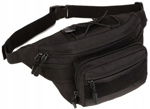 NERKA SASZETKA MĘSKA CZARNA WOJSKOWA biodrówka DUŻA POJEMNA TAKTYCZNA TORBA na Arena.pl