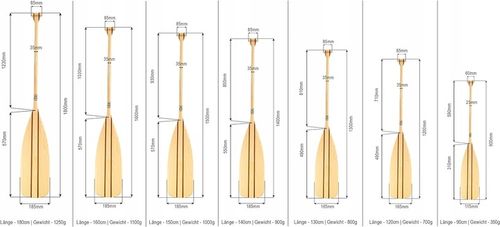 2 x Pagaj drewniany John Paddle 160 cm na Arena.pl
